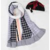 شال طرح‌دار زنانه طرح هنری و سبک Houndstooth