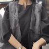 جلیقه زنانه خاکستری برای بهار و پاییز، فری سایز