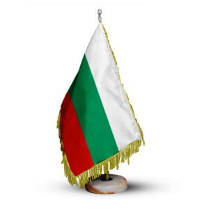 پرچم رومیزی بلغارستان با پایه سنگی