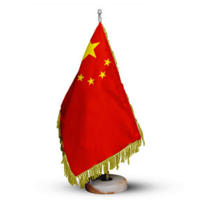 پرچم رومیزی چین با پایه سنگی