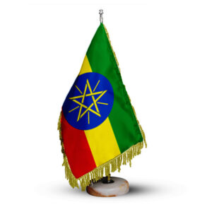 پرچم رومیزی اتیوپی با پایه سنگی