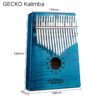 پیانوی انگشتی ۱۷ کلاویه Gecko Kalimba مدل K17MC-BL آبی