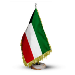 پرچم رومیزی کویت با پایه سنگی