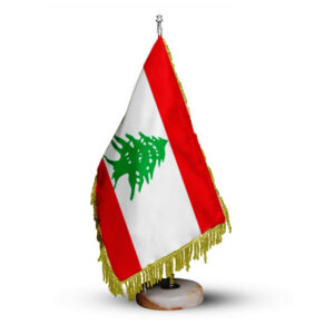 پرچم رومیزی لبنان با پایه سنگی