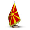 پرچم رومیزی مقدونیه شمالی با پایه سنگی