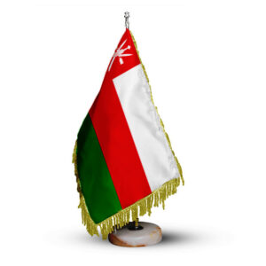 پرچم رومیزی عمان با پایه سنگی