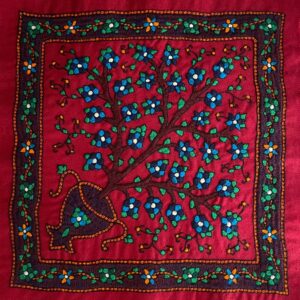 رومیزی ظریف پته کرمان طرح درخت زندگی