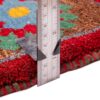 فرش گبه دست‌باف خشتی - طرح پروانه و گل، رنگ قرمز، پشم