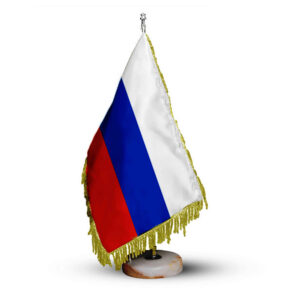 پرچم رومیزی روسیه با پایه سنگی