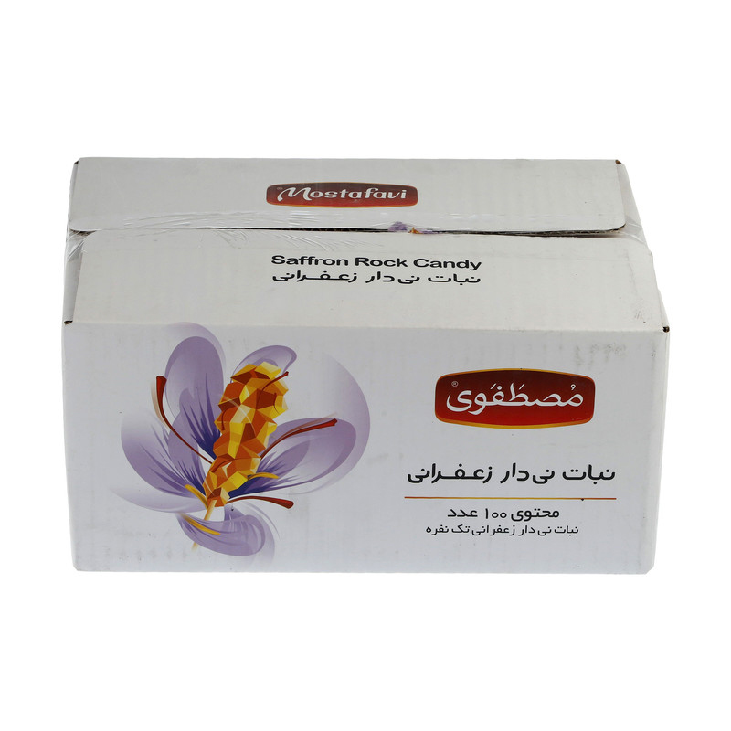 نبات – آبنبات چوبی با طعم زعفران – ۱۸۰۰ گرم، ۱۰۰ عدد