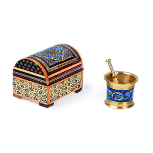ست هدیه نفیس صنایع دستی ایرانی با زعفران