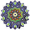 رومیزی مخمل ایرانی طرح کاشی معرق آبی