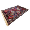 فرش دستباف یلمه (بختیاری) طرح لوزی هندسی - پشم قرمز