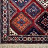 فرش دستباف یلمه (بختیاری) طرح لوزی هندسی - پشم قرمز