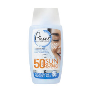 کرم ضد آفتاب بی رنگ پیکسل SPF50 مخصوص پوست چرب و مستعد آکنه