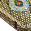 جعبه کارت بازی چوبی ایرانی - خاتم میناکاری شده با درب مغناطیسی