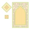 سجاده نماز مخمل اسلامی جانماز برای مسلمانان گلدار زرد