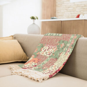روانداز مخمل نرم و سبک برای مبل مدل گلدار