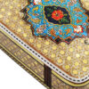 جعبه کارت بازی چوبی ایرانی - خاتم میناکاری شده با درب مغناطیسی