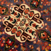 فرش دستباف عشایری قشقایی طرح هندسی - پشم آجر‌ی