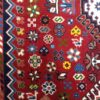 فرش دستباف عشایری قشقایی طرح لوزی هندسی - پشم قرمز