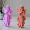شمع مجسمه دست ساز با طرح فرشته برای هدیه و تزیین