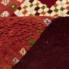 فرش گبه دست‌باف خشتی اصیل - هندسی، رنگ عنابی، پشم