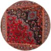 فرش دستباف چهل تکه قدیمی ایرانی طرح گلدار قرمز