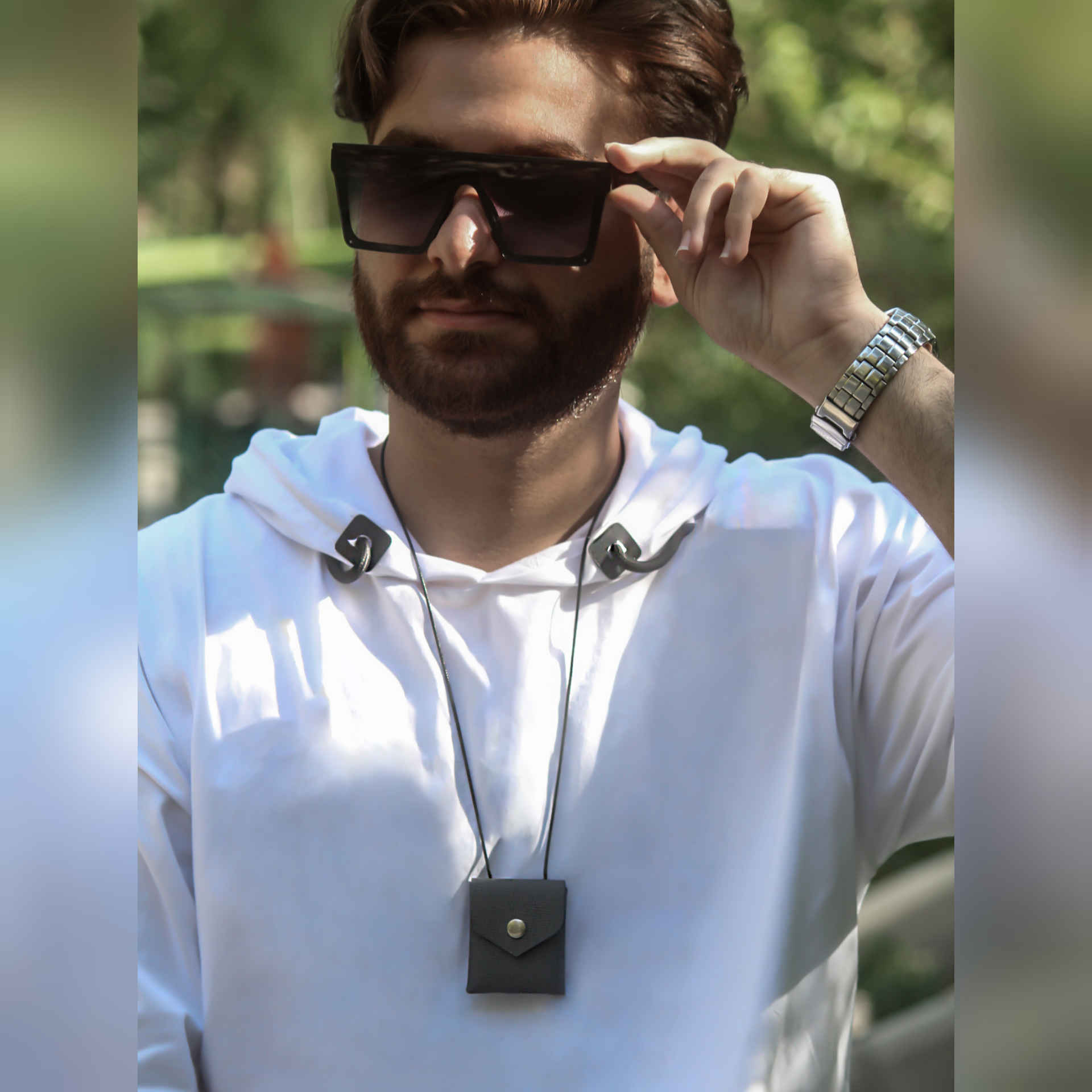 کیف گردنی تعویز – حرز چرم طبیعی – آسرین