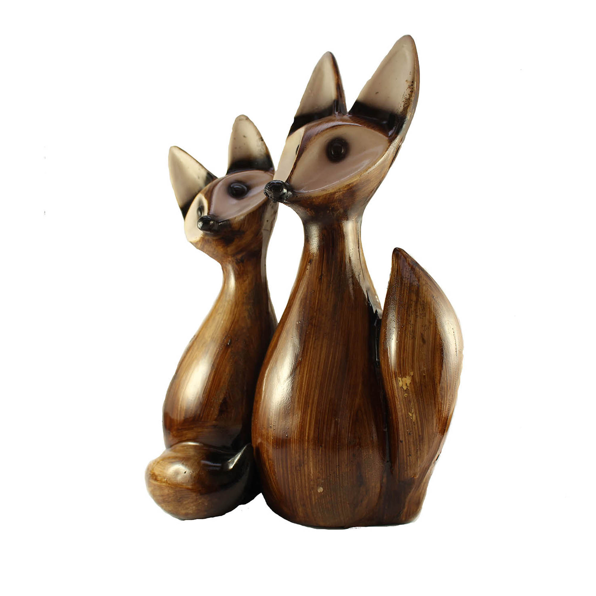 مجموعه ۲ عددی مجسمه روباه حیوانات تزئینی – Woodland Creature Art