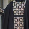 عبای مشکی زنانه با طرح گلدار مدل نورا