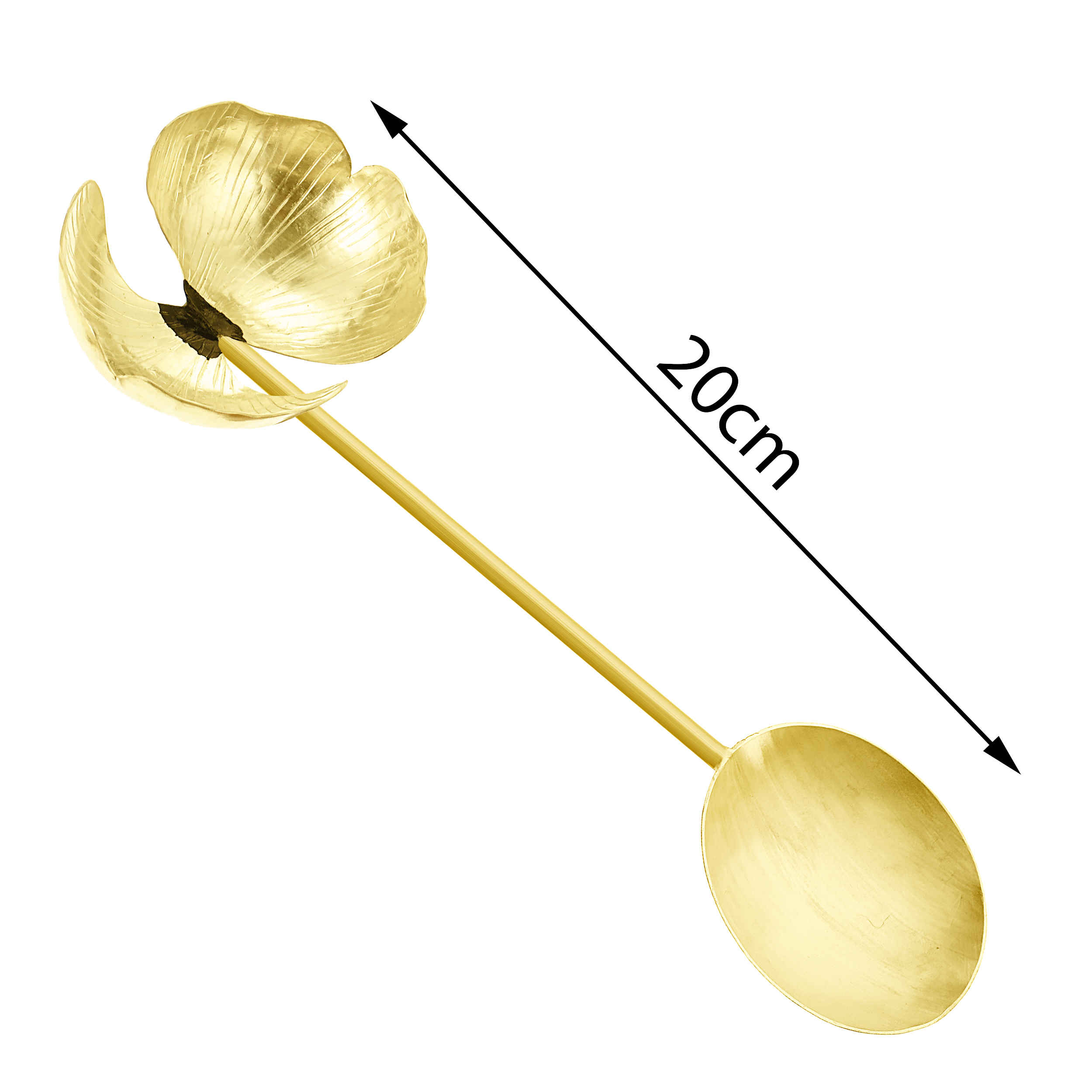 قاشق سرو آجیل برنجی طرح ارکیده