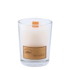 شمع معطر نارگیل در شیشه سفید