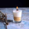 شمع معطر نارگیل در شیشه سفید