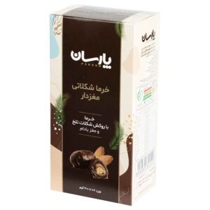 خرما با روکش شکلات تلخ و بادام، ۳۰۰ گرم (۲ عدد)