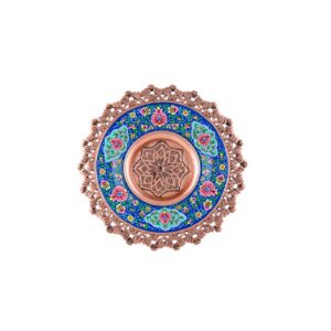 بشقاب مسی تزئینی با الهام از هنر ایرانی