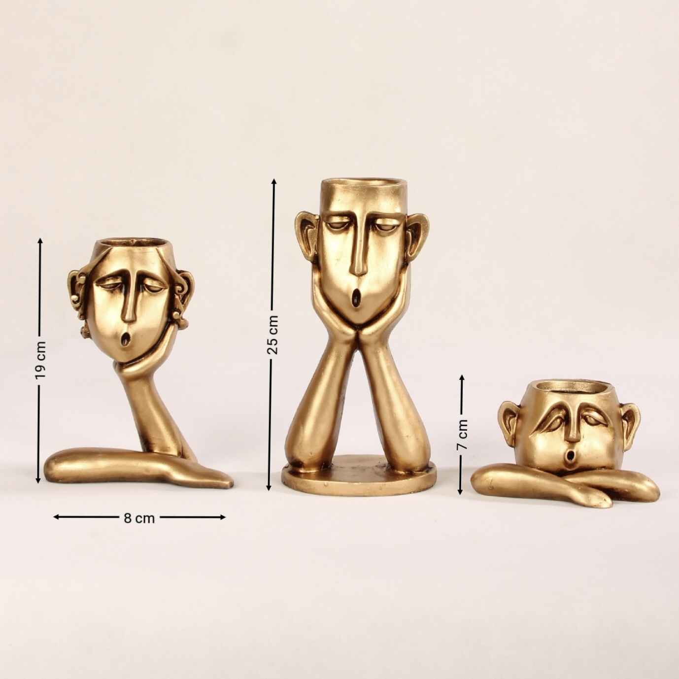 گلدان مجسمه‌ای سه‌عددی با طرح چهره، اثری هنری و مدرن