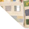 فرش گبه دست‌باف خشتی - هندسی، رنگ کرم، پشم طبیعی