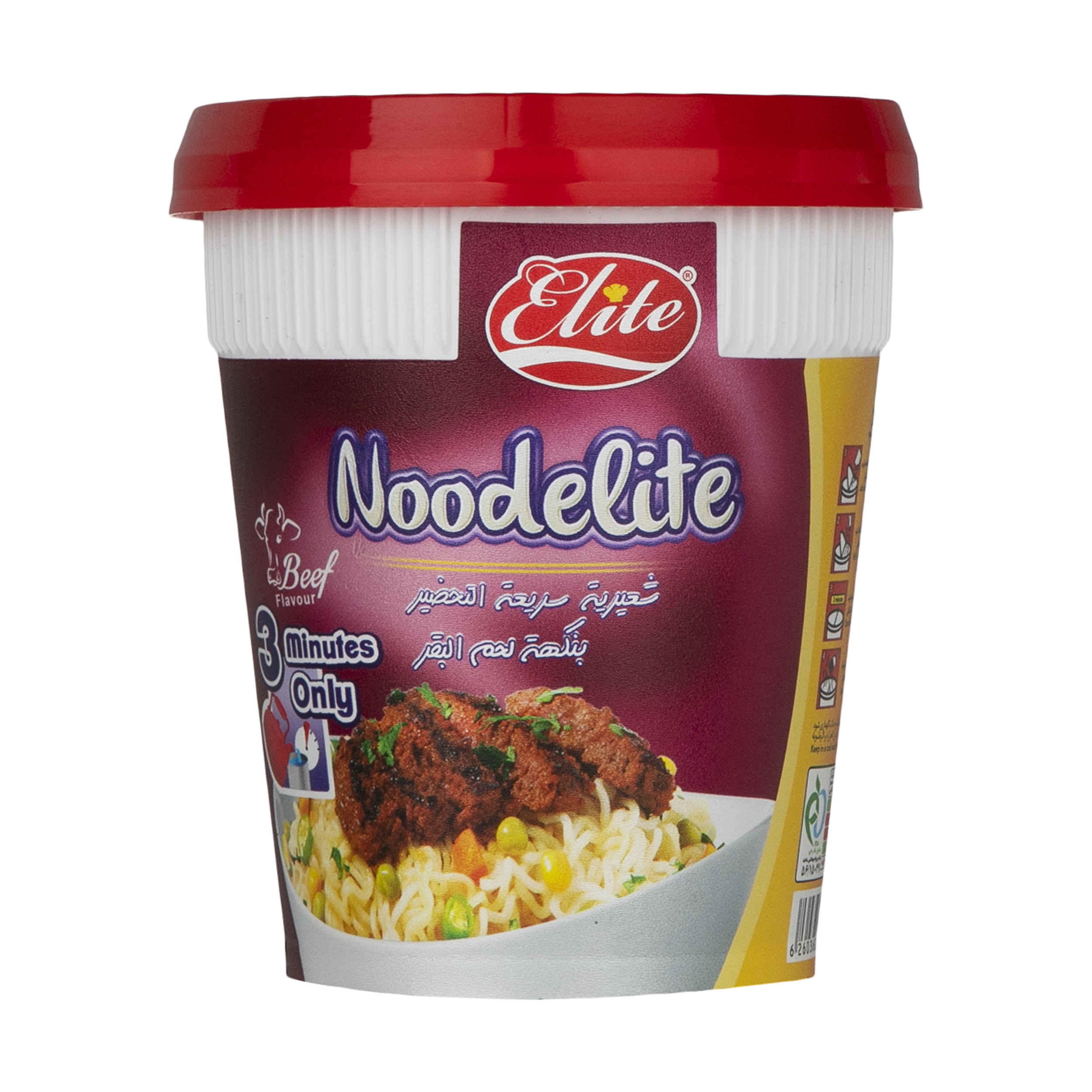 نودل فوری – Elite Indomie – طعم گوشت گاو، ۶۵ گرم (۱۵ بسته)
