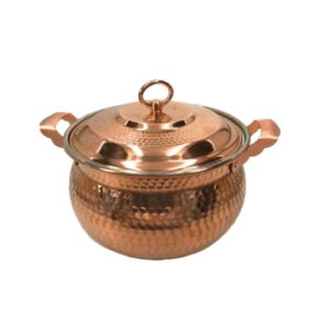 دیگ مسی زنجان – نگین به سبک آشپزی سنتی چکش‌کاری شده