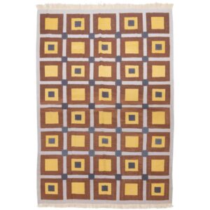 گلیم دستباف پشمی طرح هندسی فارس