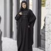 عبای پروانه‌ای گشاد برای زنان مسلمان - پارچه کرپ مشکی