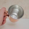 فنجان مسی ایرانی - دست‌ساز با دسته برای نوشیدنی‌های سرد - سنتی چکش‌کاری شده