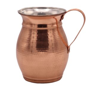 پارچ مسی ایرانی طرح مهر چکش کاری شده