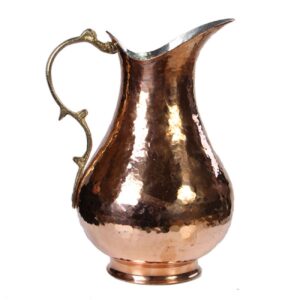 پارچ مسی ایرانی طرح چکش کاری شده یکتا