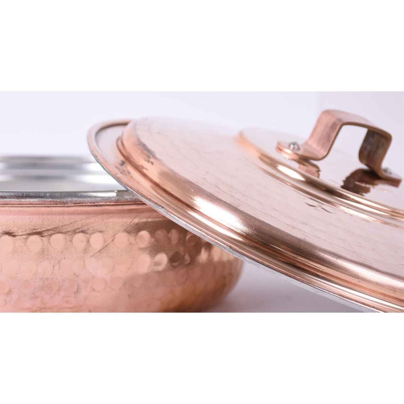 ماهیتابه مسی ایرانی – طرح درسا با چکش کاری دستی
