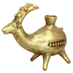شمعدان سفالی دست ساز طرح بز