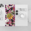 رومیزی طرح‌دار گلدار مخمل