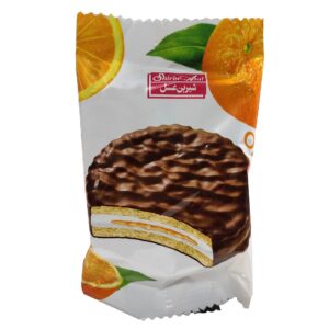 بیسکویت روکش شکلاتی شیرین عسل ایرانی با طعم پرتقال، 22 گرم (60 عدد)