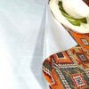 رومیزی با الهام از گلیم ایرانی با پارچه پی‌وی‌سی